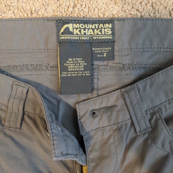 Women's Mountain Khakis gray hiking shorts, size 2 - Picture 2 of 4